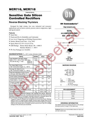 MCR716T4G datasheet  